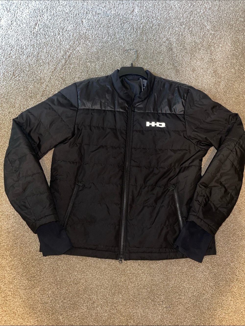 Harley-Davidson Black Quilted Puffer Jacket with HD Logo